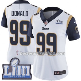 Damen Los Angeles Rams Trikot Aaron Donald  99 Nike Weiß 2019 Super Bowl LIII